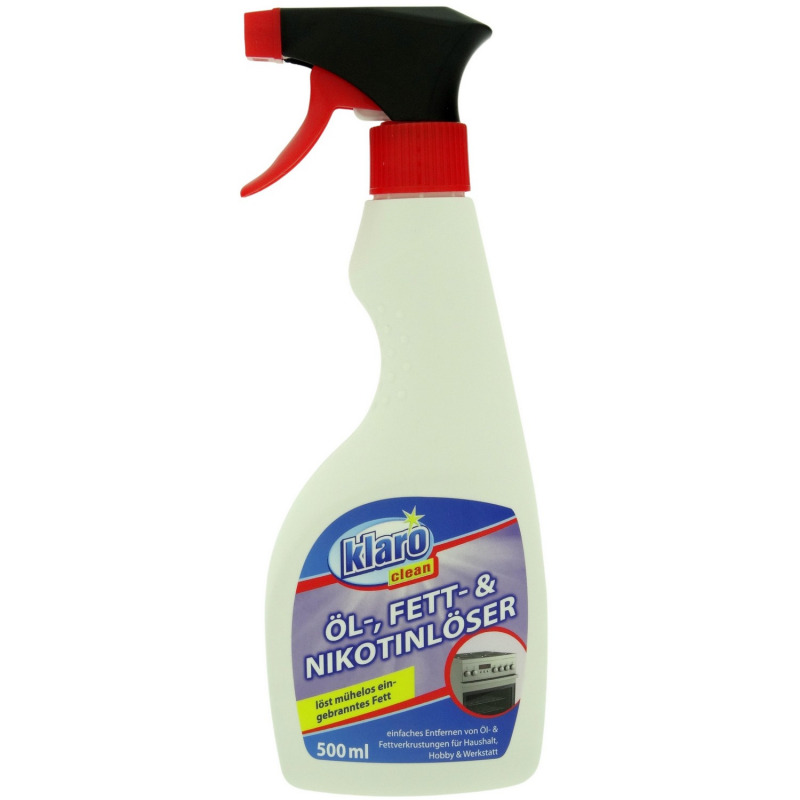 klaro clean Öl-, Fett- und Nikotinlöser (500 ml) - PZN: 99011051