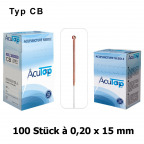 AcuTop Akupunkturnadeln Typ CB, 0,20 x 15 mm (100 St.) [MHD 10/2023]