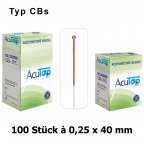 AcuTop Akupunkturnadeln Typ CBs, 0,25 x 40 mm (100 St.) [MHD 08/2023]