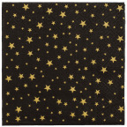 Servietten "Goldene Sterne [schwarz]", 33 x 33 cm (20 St.)