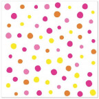 Servietten "Colourful Dots Pink", 33 x 33 cm (30 St.)