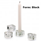 Kerzenhalter aus Glas "Block" (1 St.)