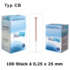 AcuTop Akupunkturnadeln Typ CB, 0,25 x 25 mm (100 St.)